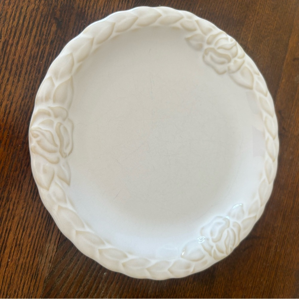 Christian Dior French Country Rose Oyster White salad plate.